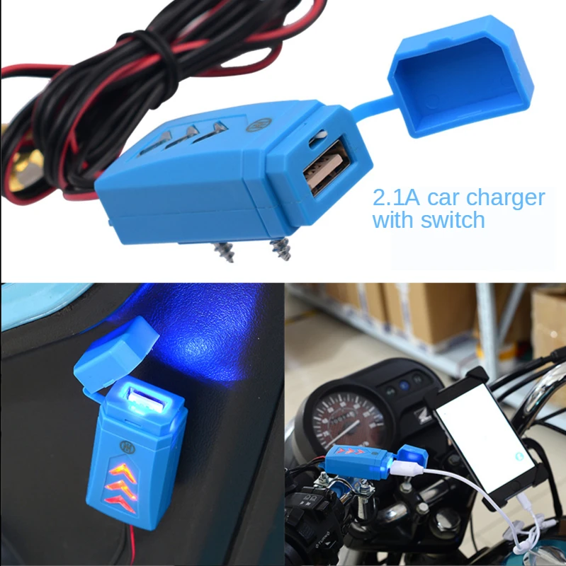 5V 2.1A Waterproof USB Charger Socket Adapter Power 12-24V Motorcycle Electronic accessory for Phone Port Socket  USB interface