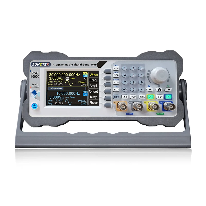 Imagem -02 - Junctek-dual-channel Programável Digital Control Waveform Arbitrária Medidor de Freqüência Função Dds Gerador de Sinal Psg9060 60m