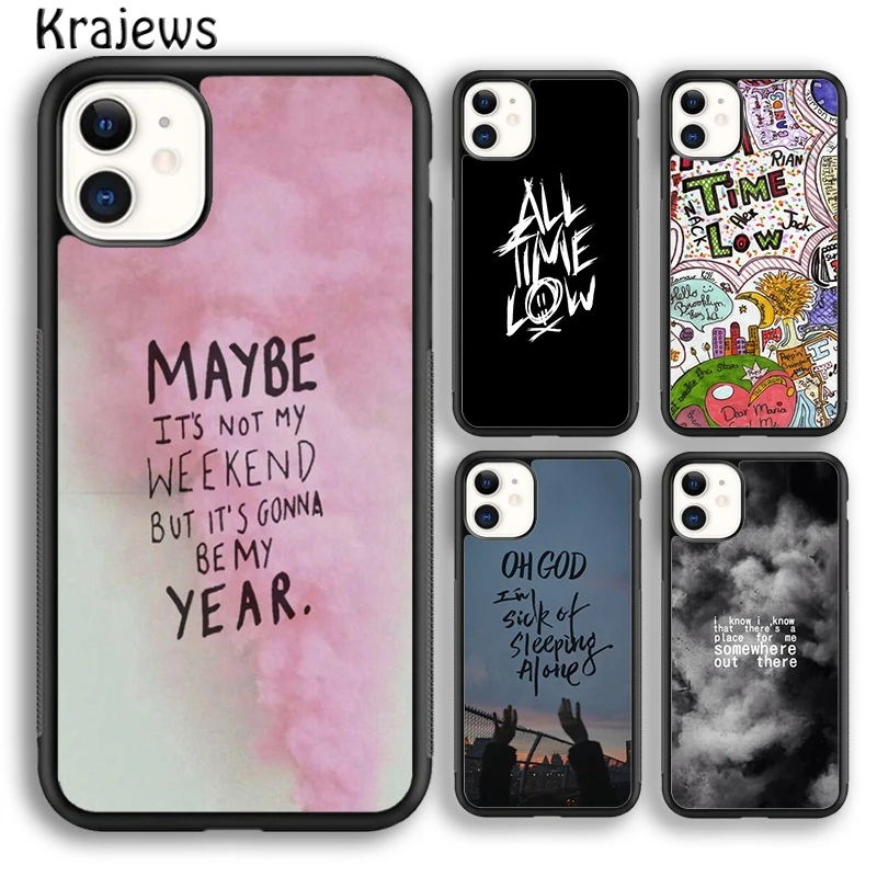 Мягкий чехол для телефона с логотипом krajew ALL TIME LOW Rock для iPhone 15 SE2020 14 6 7 8 plus XS XR 11 12 mini 13 pro max