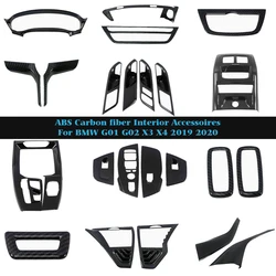 Whole Interior Accessoires ABS Carbon Fiber Decoration Cover Trim For BMW X3 X4 G01 G02 2019 2020 2021 Car Styling