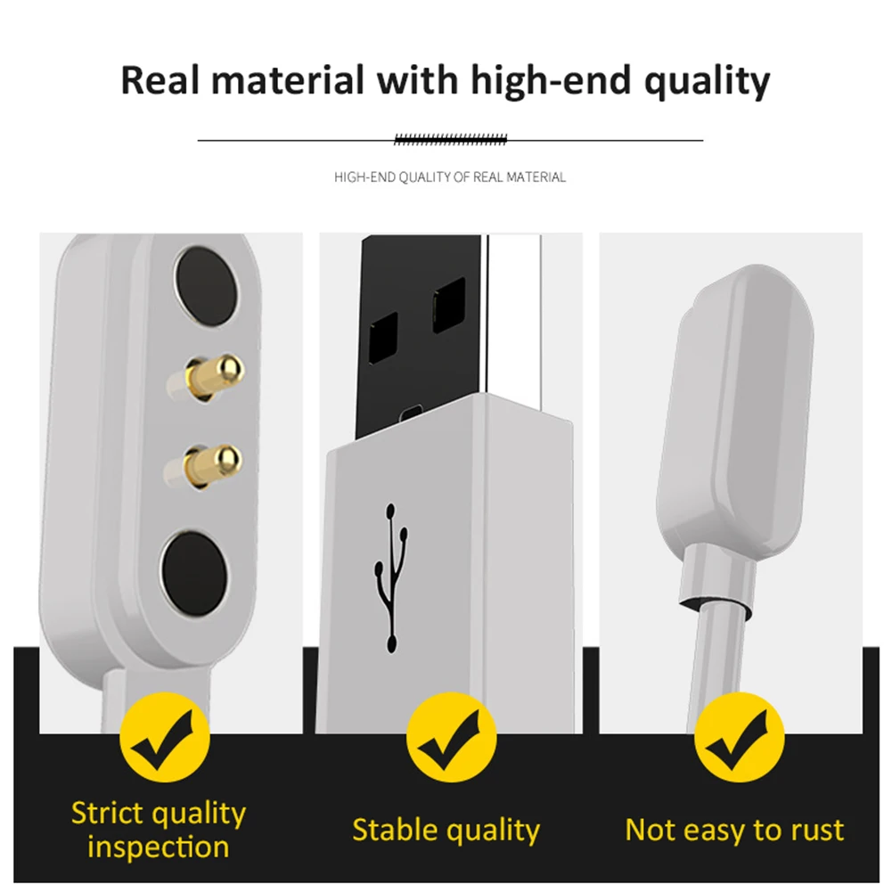 Universal สมาร์ทวอท์ชสายชาร์จไฟสังกะสีอัลลอยด์การดูดซับสายชาร์จข้อมูลสำหรับ2 Pin 2.84 Pitch สมาร์ทวอท์ช Es ข้อมูลสาย