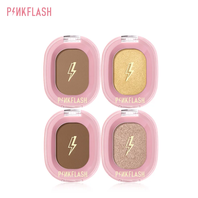 PINKFLASH Makeup Highlighter Matte Contour Powder Shimmer Highlighters Long Lasting Face Bronzer Beauty Highlight Palette