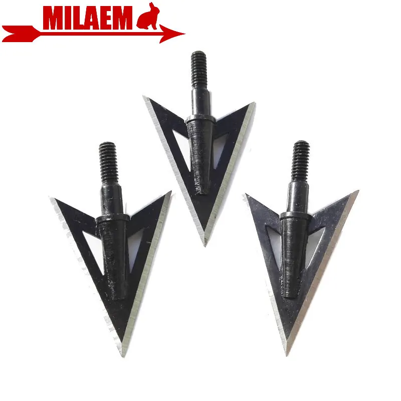 3/6/12pcs Archery Blade Arrowhead 100Gr Stainless Steel Broadhead Target Arrow Point Tips Hunting Shooting Arrow Accessories