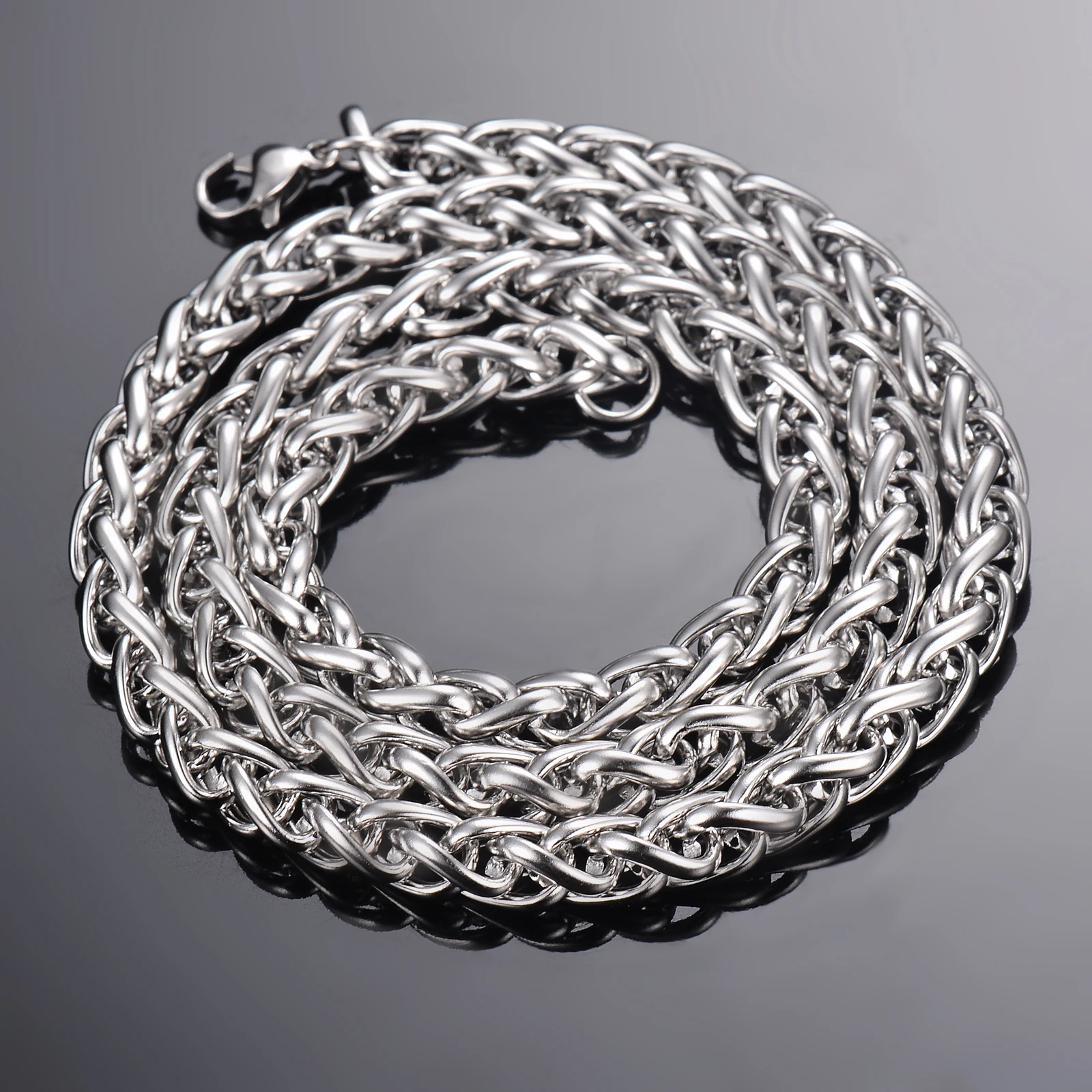 1 pezzo larghezza 2.5mm/3mm/4mm/5mm/6mm collana a catena a maglie a chiglia per uomo donna collana a catena in acciaio inossidabile