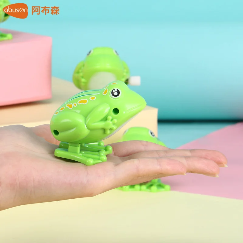 Baby Funny Kids Toys Spring Clockwork Toy Mini Pull Back Jumping Frog/Dog/Lion Wind Up Toys For Children Boys