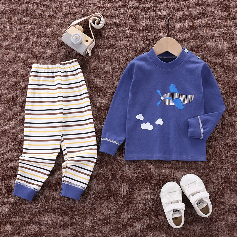 Sanlutoz Autumn Baby Clothing Sets Unisex Cute Cartoon Toddler Outfits Sets Long Sleeve Tops + Pants 2pcs