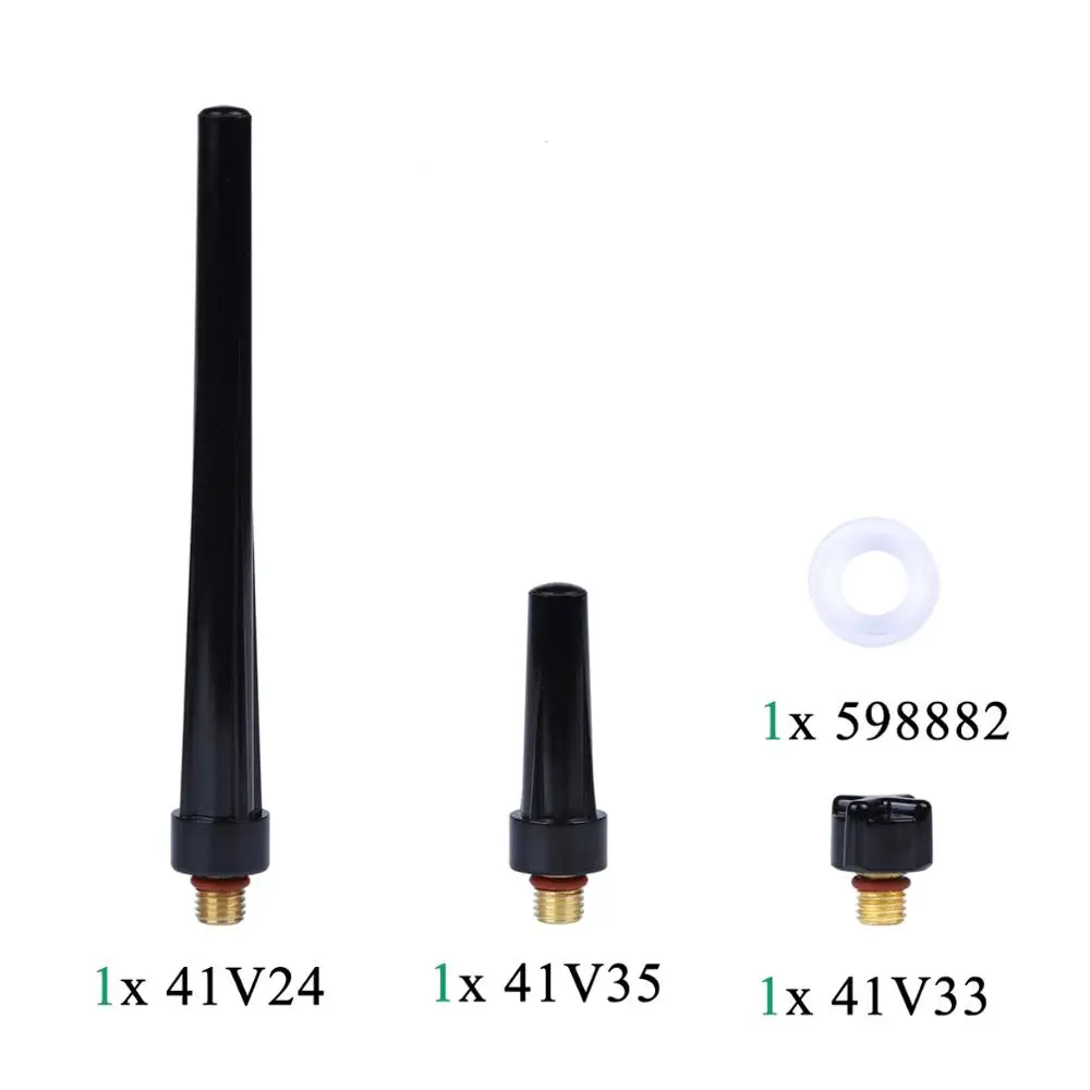 Lentes gás tocha de soldagem tig, 46 unidades, para wp9 wp20 tig, tampa traseira, pinças corpo, kit de peças duráveis, acessórios práticos
