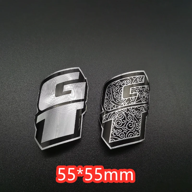 2x GT vintage classic Bike Head Badge Aluminum Decals Stickers For MTB BMX Folding Bicycle Frame Cycling Accessories emblem