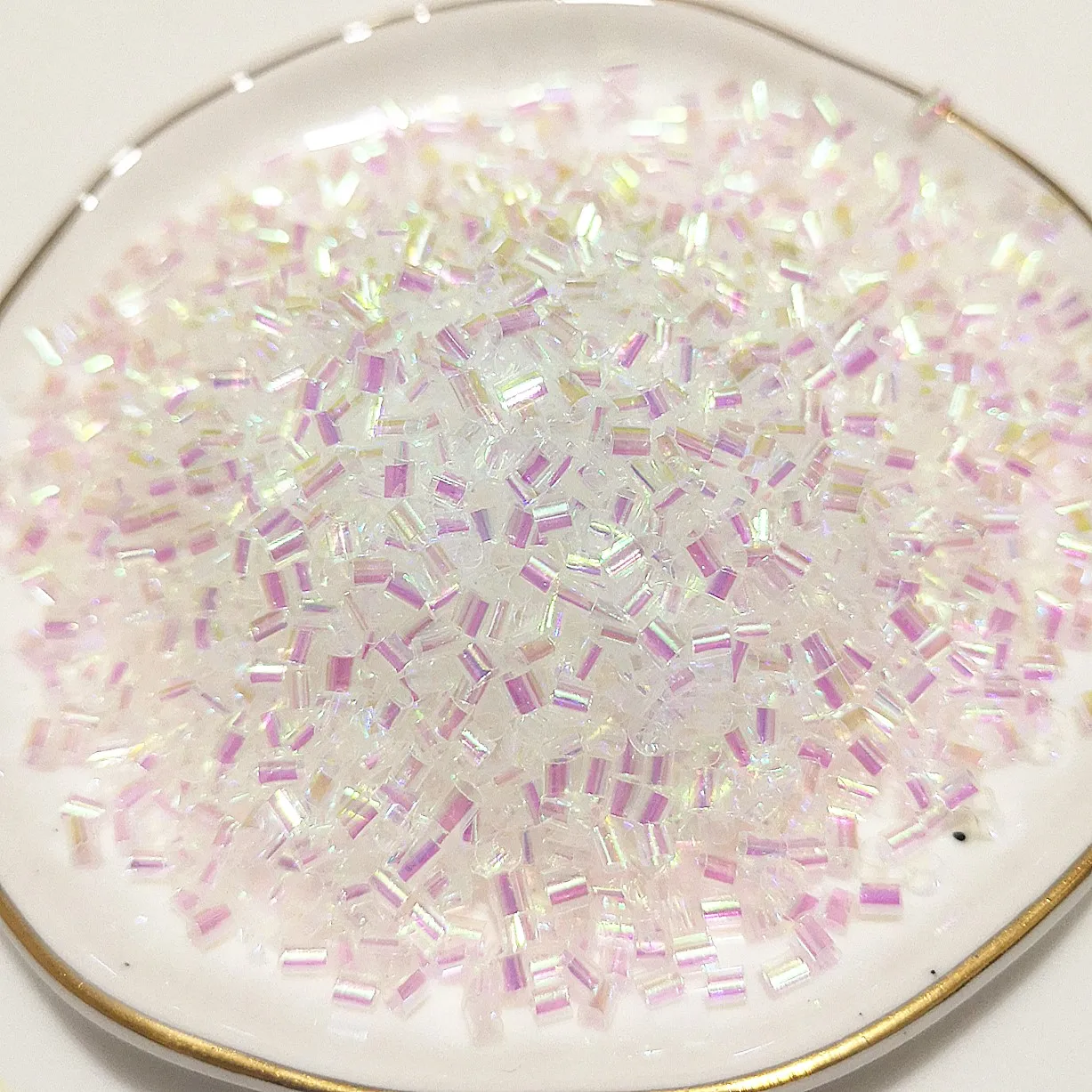 20g Bingsu Garment Beads Slime Additives Iridescent Filler Supplies DIY Sprinkles Kit For Fluffy Clear Crunchy 2*3mm