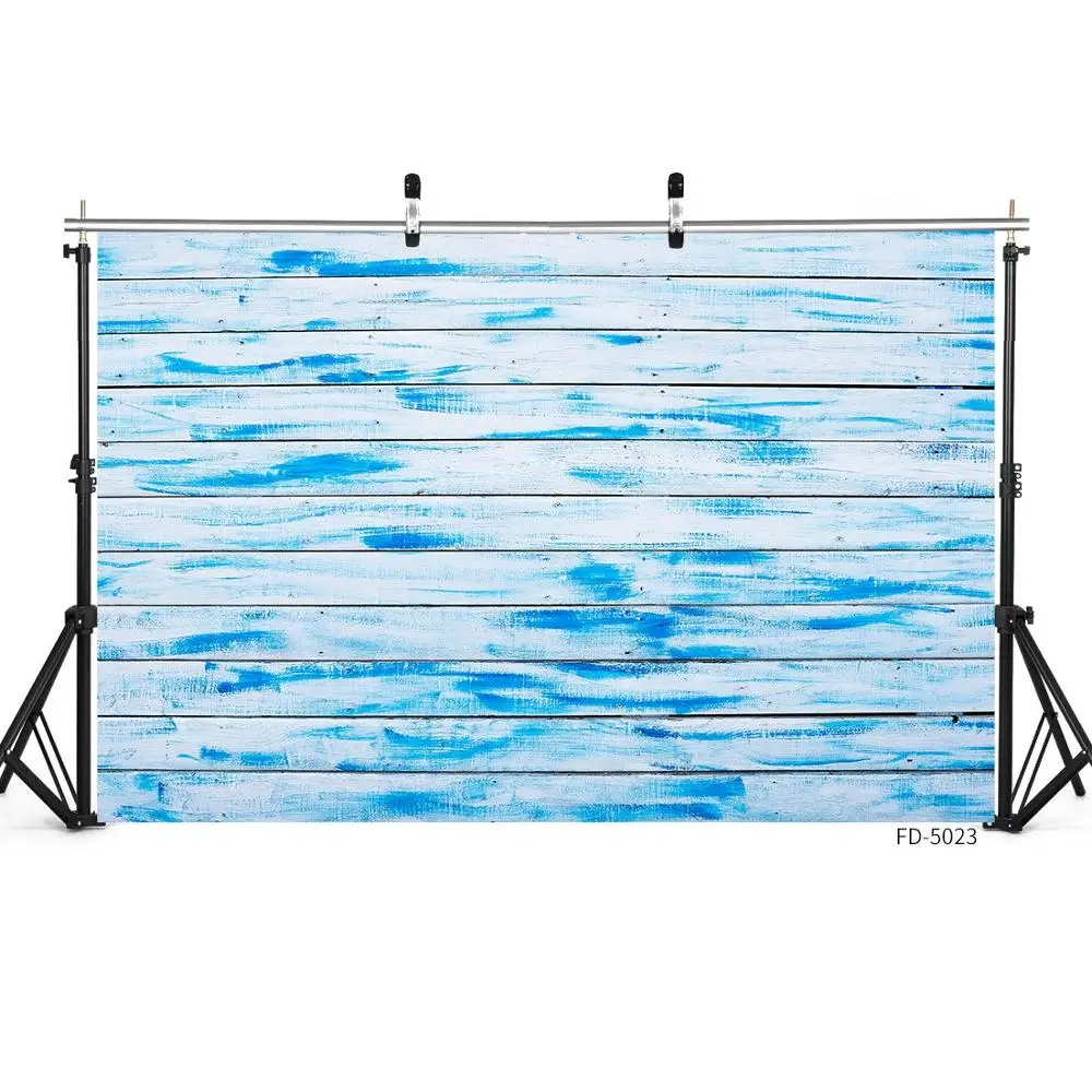 Fondali su misura del fondo di fotografia della plancia di legno blu chiazzato per la foto del Photocall dell'animale domestico del giocattolo del ritratto del bambino dei bambini