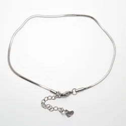 1 Piece Snake Chain Anklet 304 Stainless Steel Silver Color Foot Anklet Bracelets for Foot Chain Beach Women Jewelry 23cm long