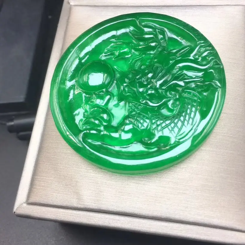 

Admirable Green jade circular Pendant Amulet Dragon Talisman Chinese Zodiac For Dragon years person