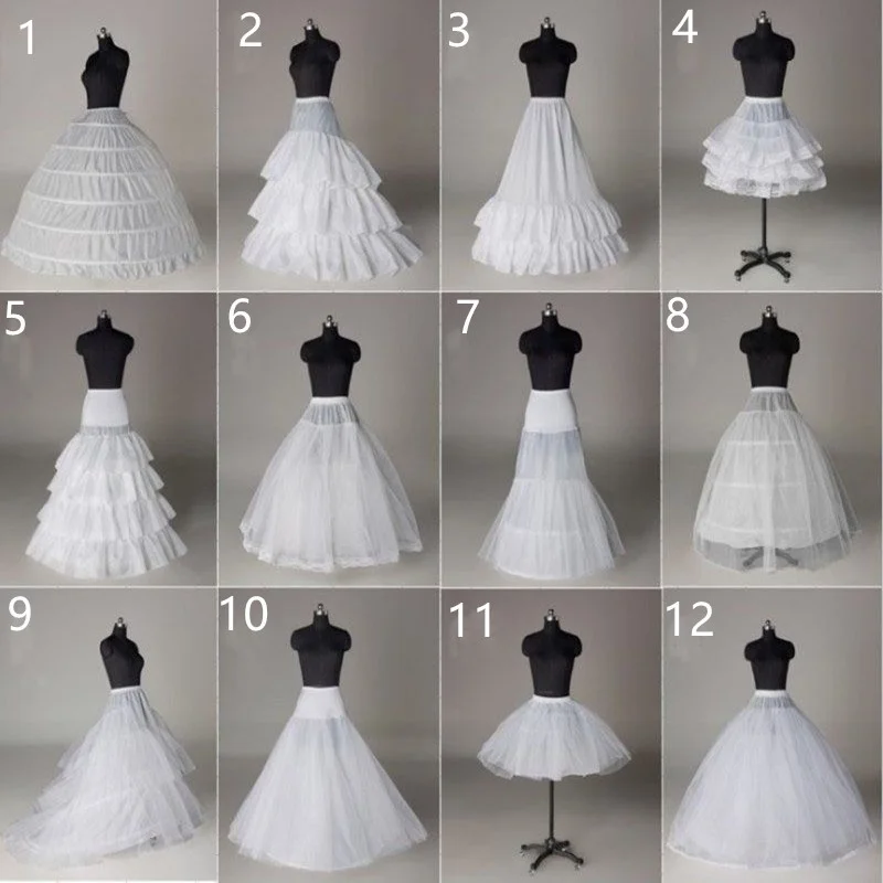 BacklakeGirls Großhandel In Lager Krinoline Petticoat Hochzeit Rock Alle Stil TuTu Hoop Unterrock Braut Petticoats Rockabilly