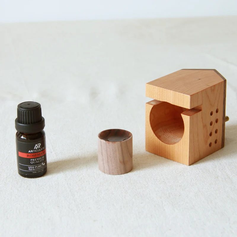 Japanese Style Wooden House Incense Diffuser, Small House Flower Ornament, Creative Gift