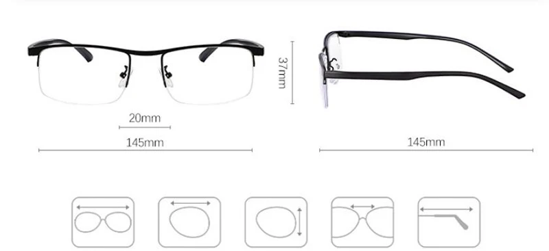 2021 intelligenter Zoom Progressive multifunktionale Lesebrille Damen Herren Multifokale Anti-Blaulicht-Hyperopie-Brille – Detail 10
