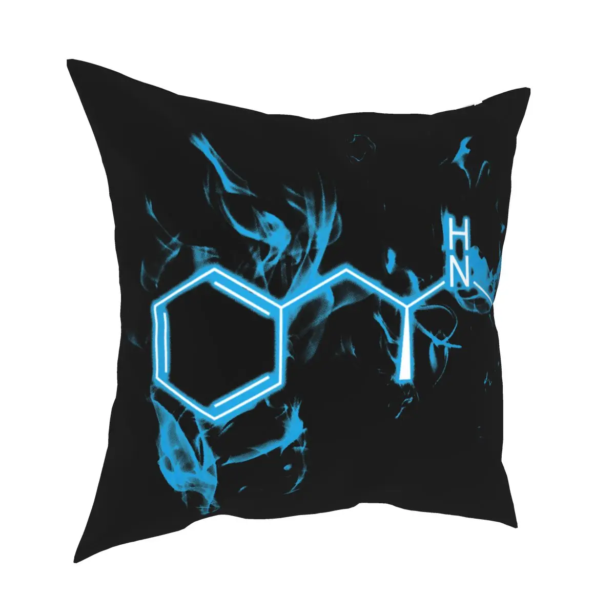 Blue Meth C10H15N Pillowcase Printed Polyester Cushion Cover Decoration Breaking Bad Pillow Case Cover Home Zipper 45X45cm