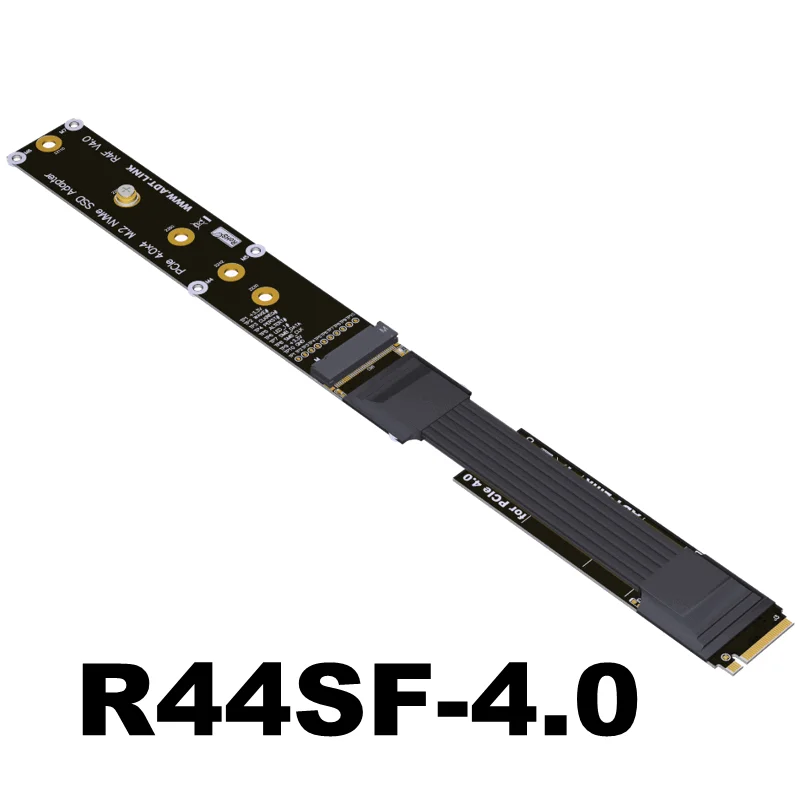 M.2 NVMe SSD Extension Cable Solid Drive Riser Card R44SF M2 to PCI-Express 4.0 3.0 X4 PCIE Full Speed 64G/bps M Key Extender