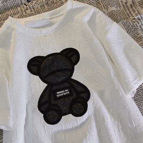 Женские футболки Harajuku из полиэстера, размеры M-5XL, белые — изображение товара