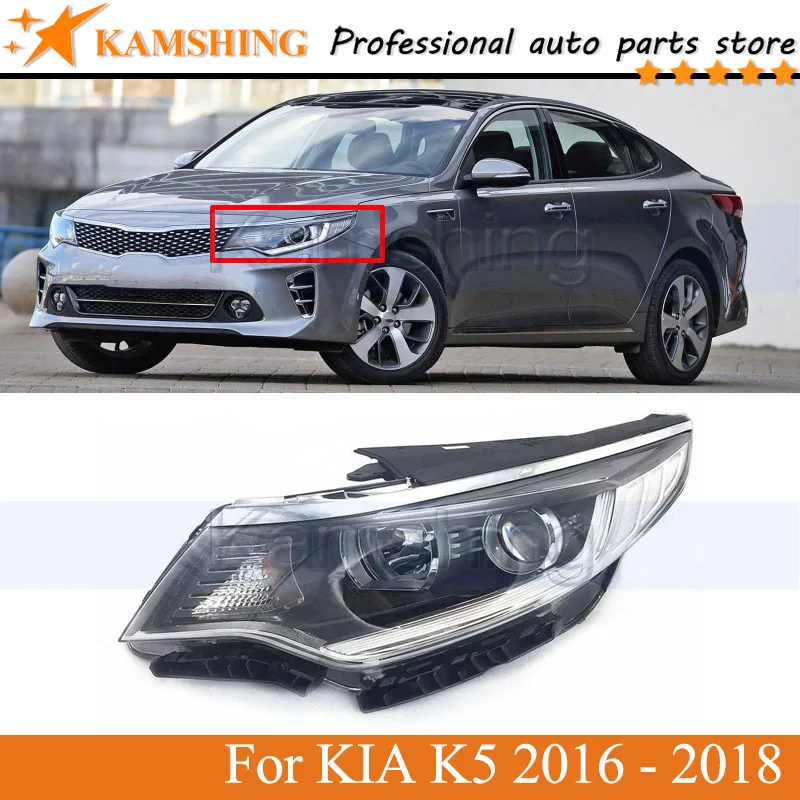 

Kamshing with LED DRL Front bumper head light lamp For KIA K5 2016 2017 2018 head lamp light headlamp Front bumper headlight