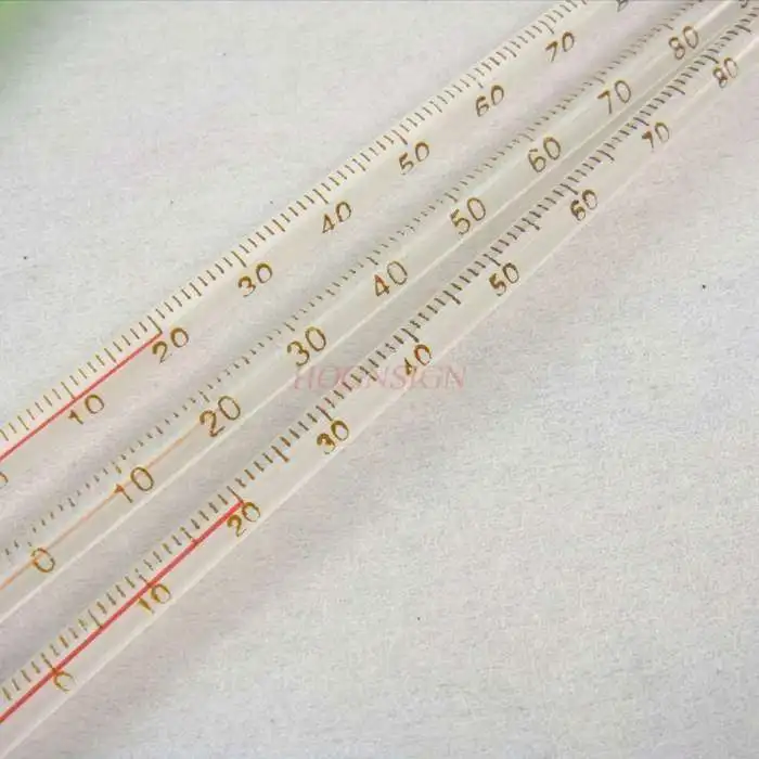 experiment equipment 1pcs Red water thermometer 0-100 glass thermometer 30cm chemical experiment equipment glass instrument