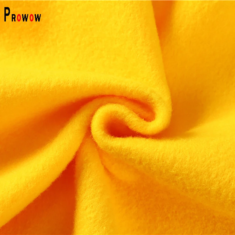 Prowow Winter Spring Women Sweatshirt Yellow O-neck Man Top Clothes Plus Size Thin Velvet Pullovers Shirts Black Hoodies White