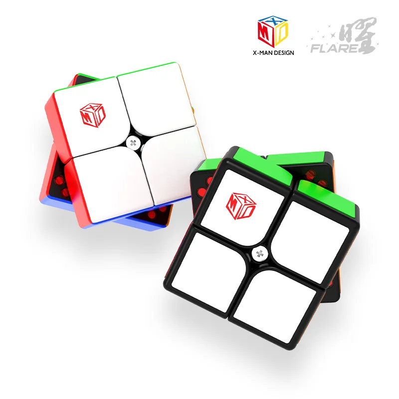 QIYi Mofangge Flare 2x2x2 Magnetic Magic Cubes X-man Magnets Puzzle Speed Pocket Cube Educational Toys For Children