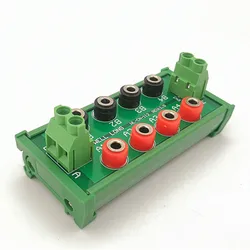 DIN Rail Mounting 2x4-Bit Banana Jack Power Distribution Module, DC Power Board.