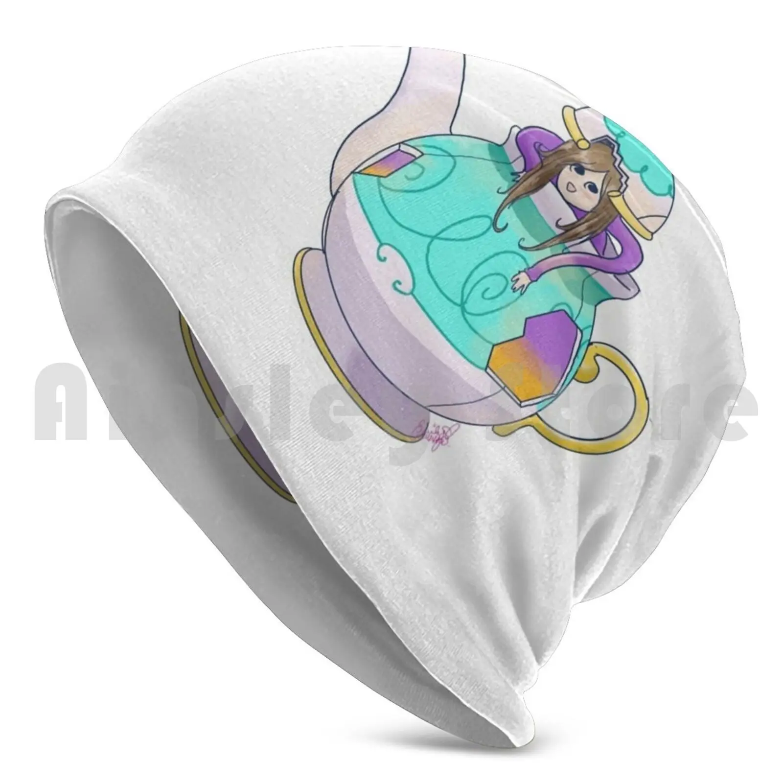 Polteaghost Beanies Knit Hat Hip Hop Poltergeist Ghost Poke Mon Fan Art Haunted Mansion Tea Teapot