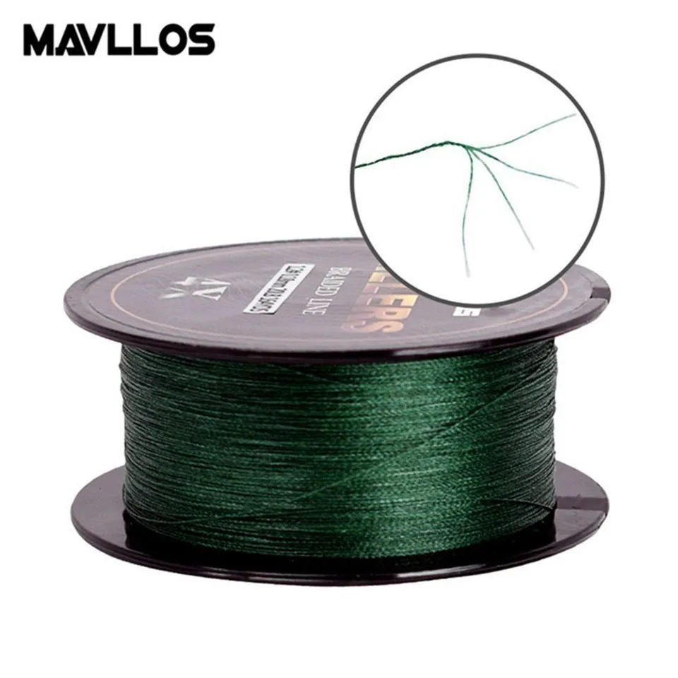 Mavllos 0,06-0,6mm 4-121Lb hilo de pescar trenzado de 4 hebras 150m/220m multifilamento de agua salada súper fuerte 4W hilo de pescar de PE