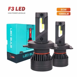 F3 H7 H4 LED 전조등 전구 9012 HB3 HB4 9005 H1 H7 H4 F3 90W 20000LM Canbus 자동차 H11 LED 전조등 안개 조명