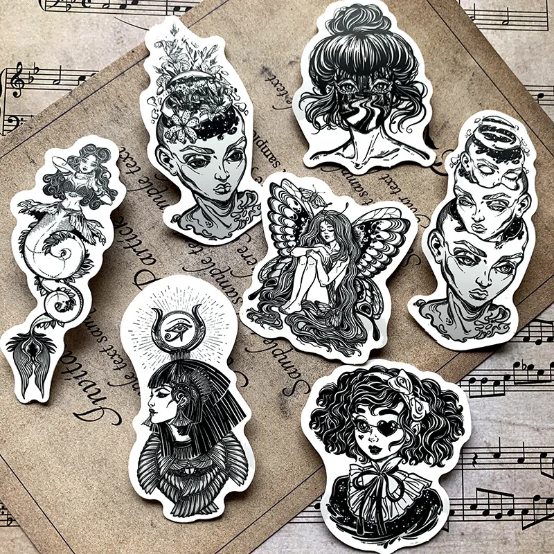 10/30/50Pcs Horror And Thriller Style Gothic Stickers Waterproof Decal Laptop Motorcycle Luggage Snowboard Fridge Car Sticker