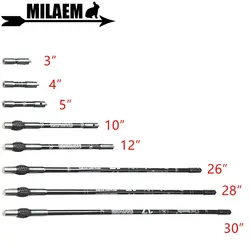1pc łuk refleksyjny stabilizator węglowy belka do balansowania stabilizator gumowy pręt tłumiący amortyzator akcesoria myśliwskie