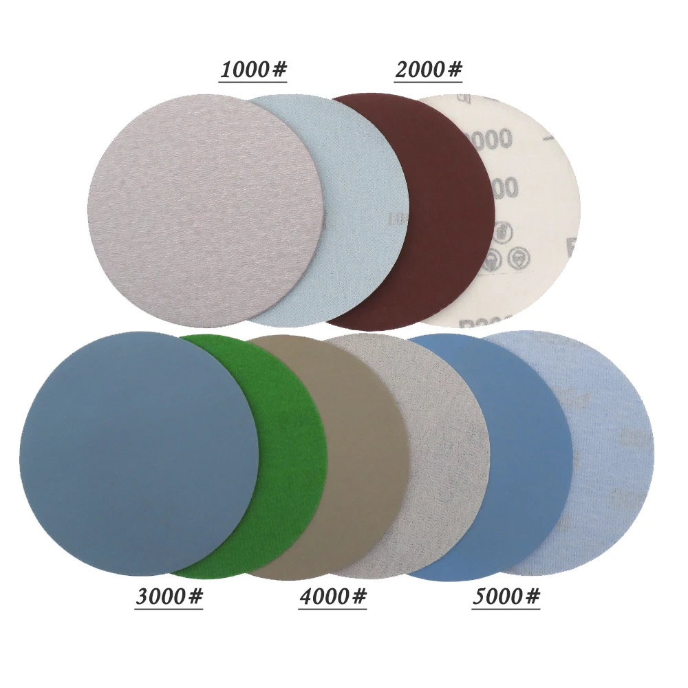 25PCS 1 /2/3/4/5 Inch Assorted Sandpaper Hook and Loop Sanding Disc 1000# /2000# /3000#/4000# 5000#Grits for  Sanding Polishing