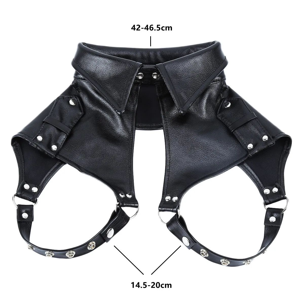 Steampunk Accessories of Unisex Leather Fetish Mask with Hair Ponytail for Sexy Coplay Rave Festival Chest Belt Headgear Outfit