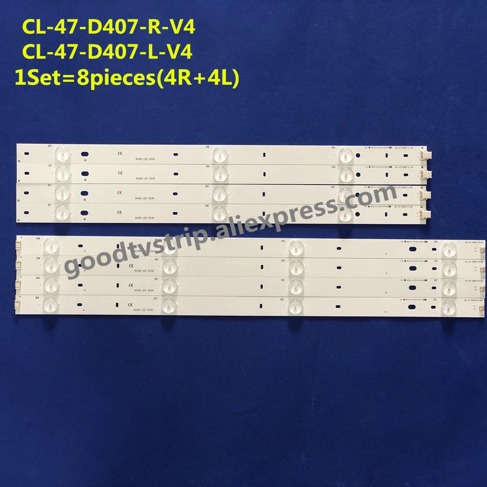 LED Backlight Strip for CL-47-D407-R-V4 CL-47-D407-L-V4 47PFH4109/88 47pfg4109 7PFL3188 47PFG4109/78 47PFL5708/F7 47PFL4398H/12