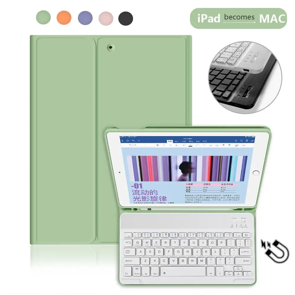 

Tablet Case for IPad Pro 11 2nd Pro 12.9 4th 2020 10.2 7th 2019 Pro 10.5 Mini 5 for IPad 9.7 5/6th Gen Bluetooth Keyboard Cover