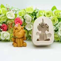 Cute 3d Unicorn Silicone Mold Cake Chocolate Mousse Sugar Baking Decorating Tool Plaster Moulds