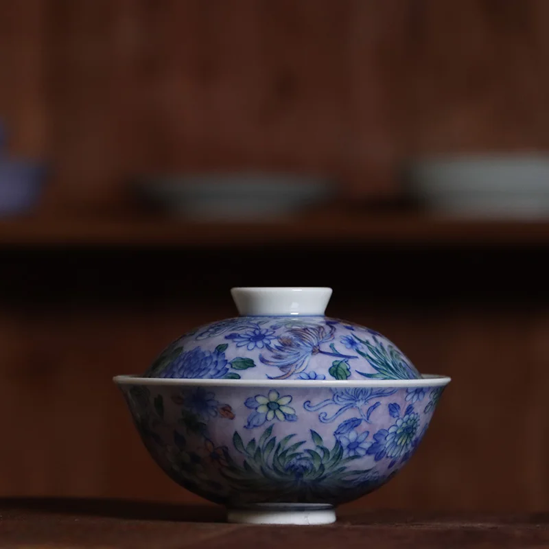 

|Booking two mu maintain under the glaze colorful Wan Ju two tureen