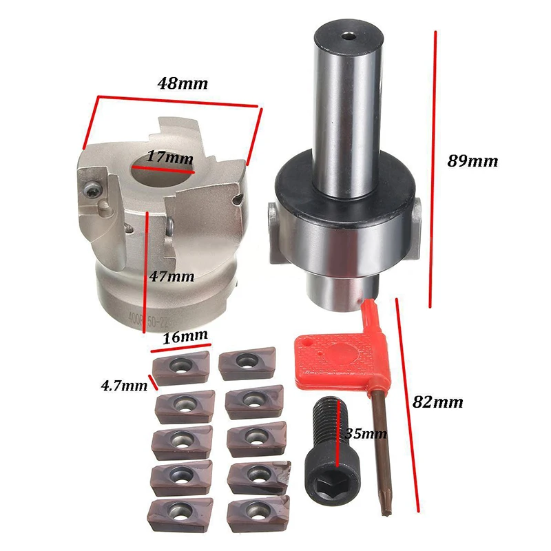 C3/4-FMB22 фреза для торцевой фрезы 400R-50-22 фреза для торцевой Фрезы с ЧПУ + 10 шт. карбидных вставок APMT1604 для электроинструмента