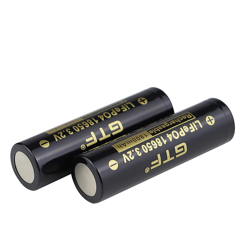 GTF 3.2V1800mAh Lifepo4 18650 Rechargeable Battery Cell Long Cycle Life 3C-5C Discharge For DIY E-bike LED Flashlight