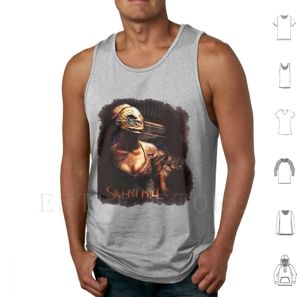 Silent Hill Tank Tops Vest Sleeveless Nurse Movie Scary Creepy Spooky Silent Hill Konami Halloween Pyramid Head Terror