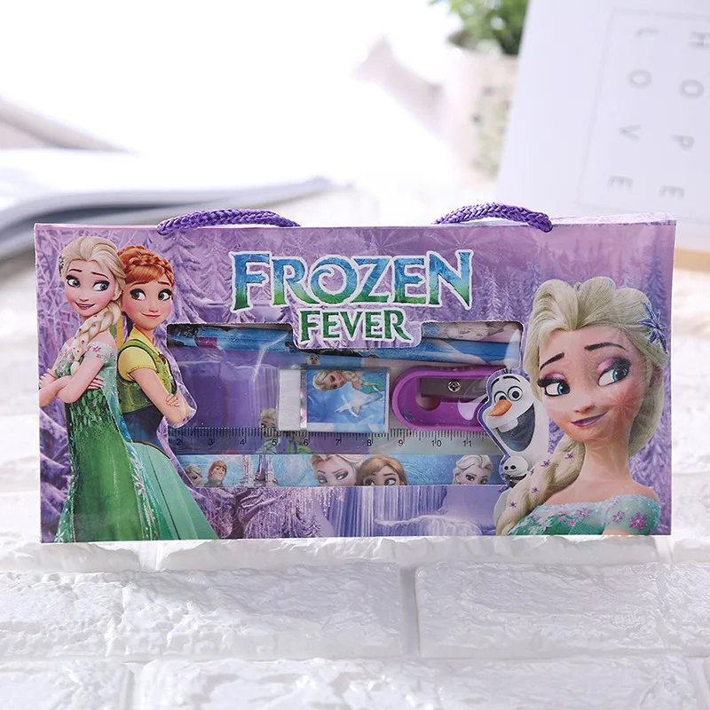 10 Pieces/Batch Disney Frozen Creative Stationery Set Cartoon 6 Piece Set Combination Office School Cute School Supplies Set