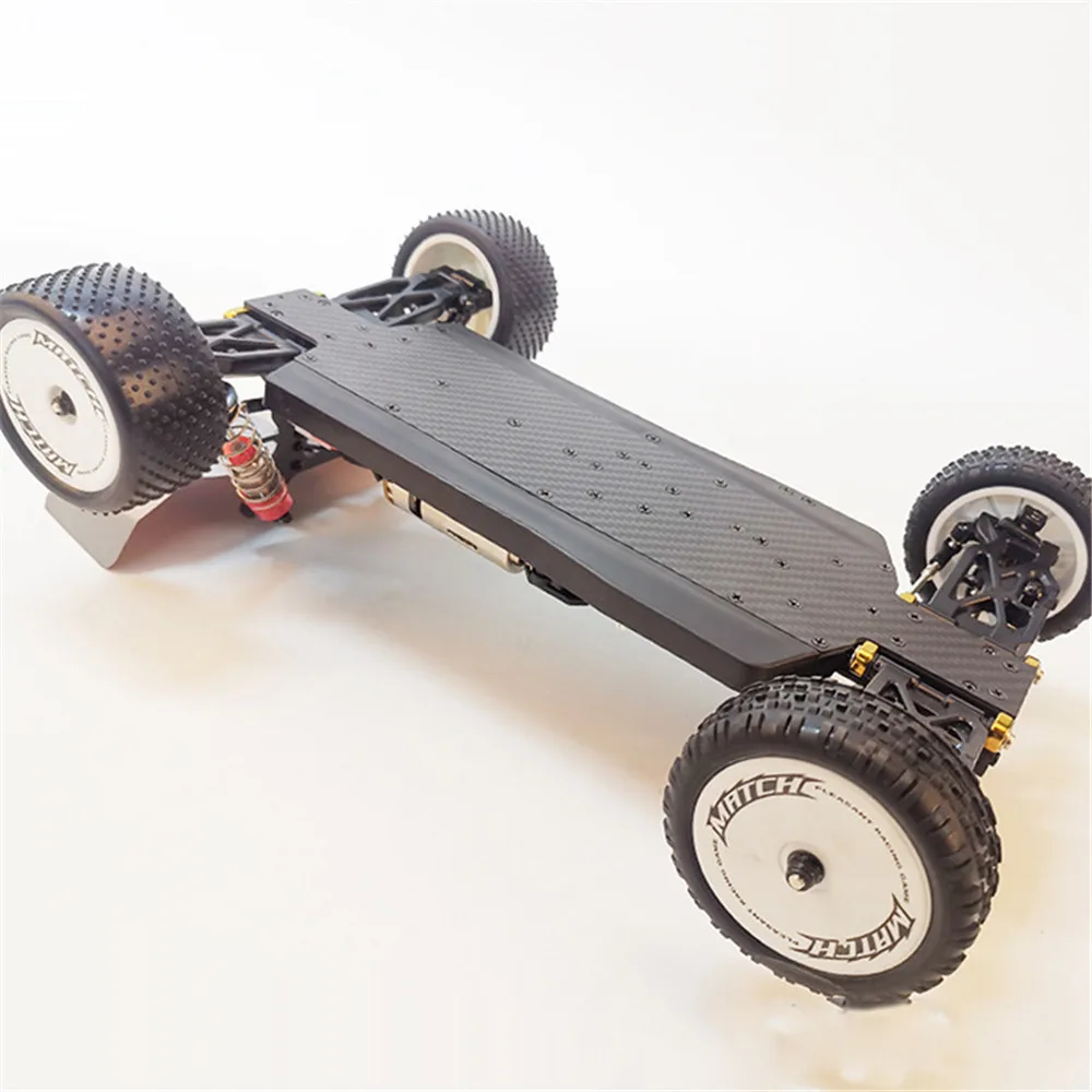 Para 1/10 Para WLtoys 104001   Juego de tablero de torre de choque inferior de fibra de carbono para coche trepador de control remoto, accesorio de repuesto de pieza de actualización RC