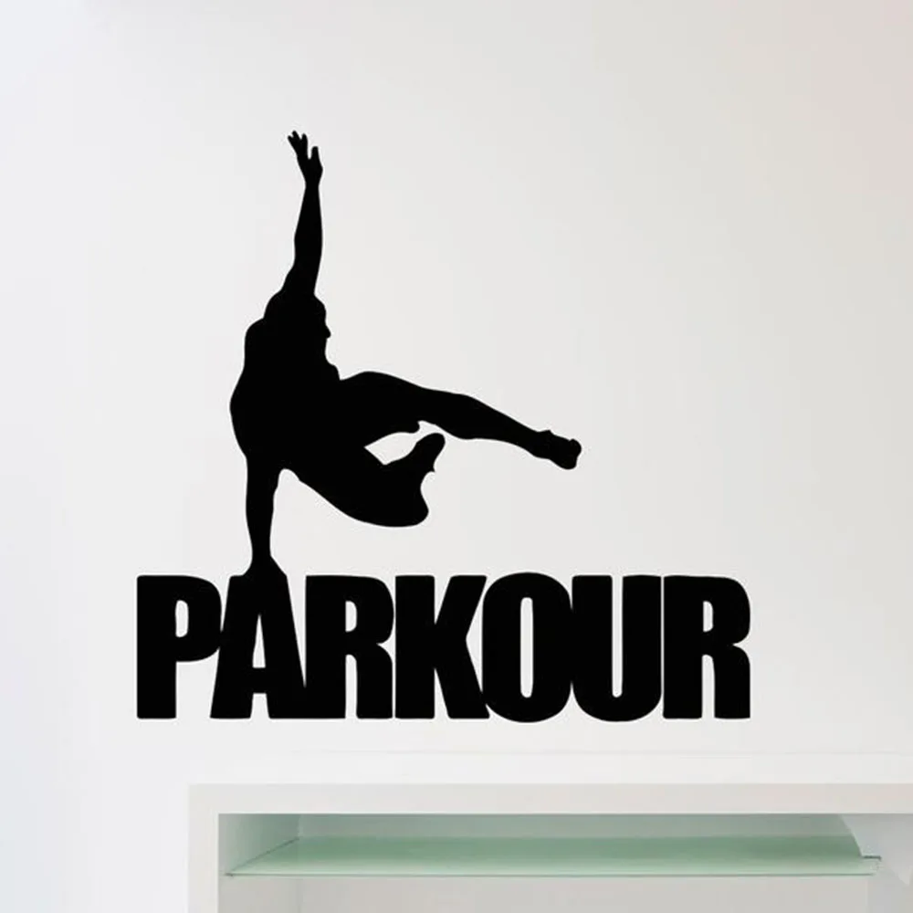 Parkour Wall Sticker Boys Room Decor Street Traceur Sport Vinyl Wall Decal Home Decoration Mural Bedroom Kids Rooms Decals G681