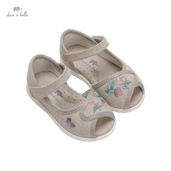 DBM17260 Dave Bella summer fashion baby girls floral sandals new born infant shoes girl sandals cute shoes