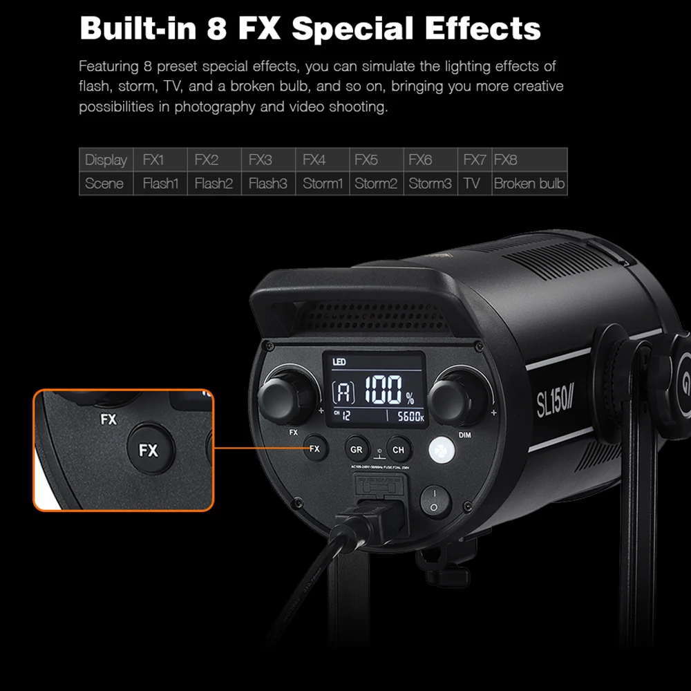Godox SL150II SL-150W II LED Video Light 150W Bowens Mount
