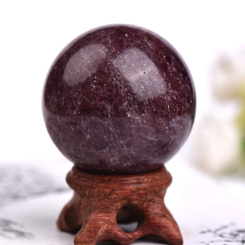1PC Natural Dream Amethyst Ball Polished Globe Massaging Ball Reiki Healing Stone Home Decoration Exquisite Gifts Souvenirs Gift image 3