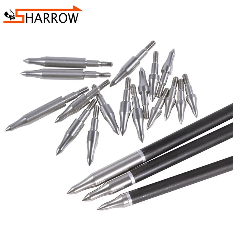 

10/20pcs 75/100/125/150/200/250/300grain Shooting Arrowhead Steel Target Arrow Point Tips For Hunting Archery Sports Broadheads