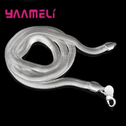 16-24Inch Fine Fashion 925 Sterling Silver Smooth Snake Men Women Necklace Chain with Lobster Clasps 6mm Statement Heavy Jewelry