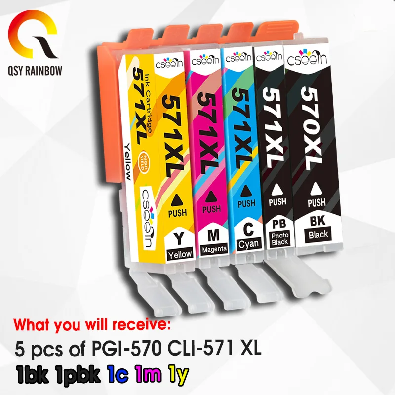 PGI-570XL CLI-571XL DLA Pixma TS 5055 9055 5050 5051 5052 5053 Wkład atramentowy do drukarki pgi570 cli571 pgi-570 pełny wkład atramentowy